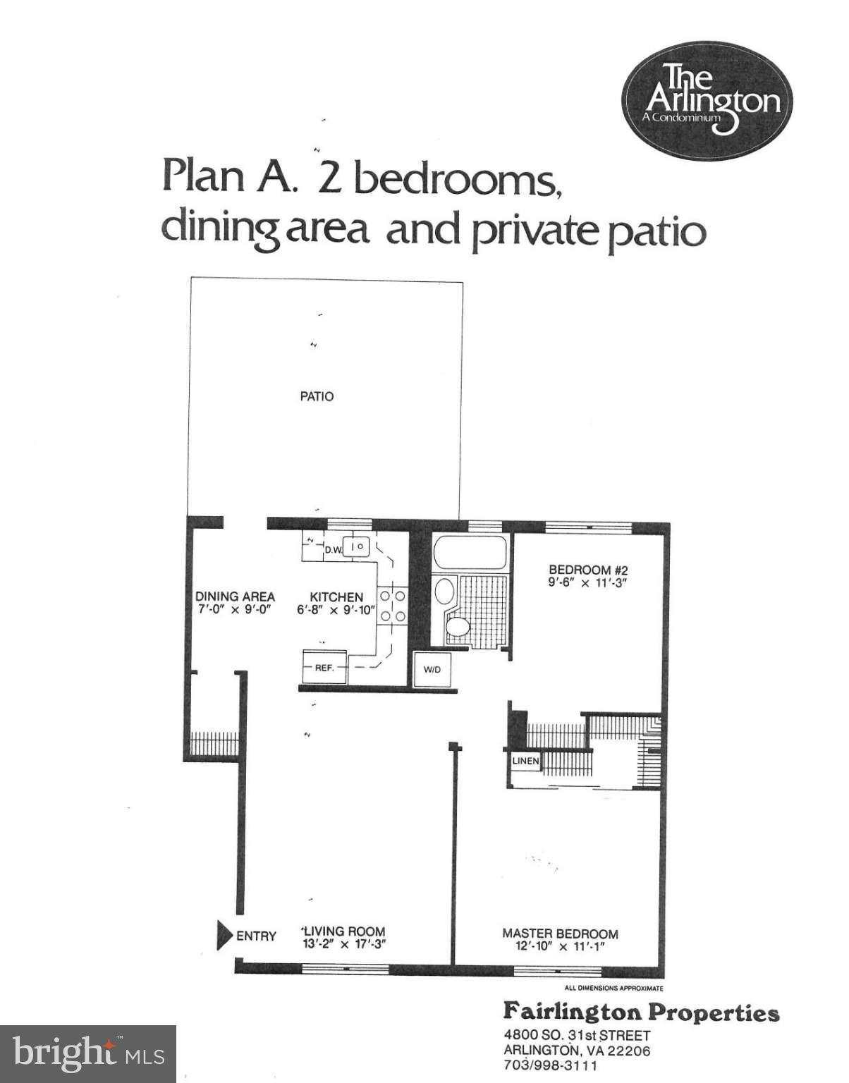 4603 28th Road South, Unit A Arlington, VA 22206 - Photo 22 of 22 Interior Floor Plan