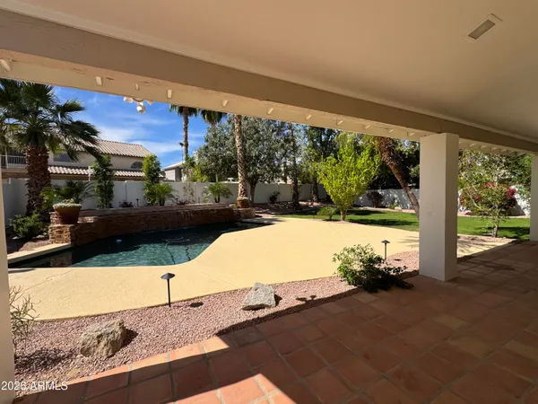 a view of outdoor space with garden