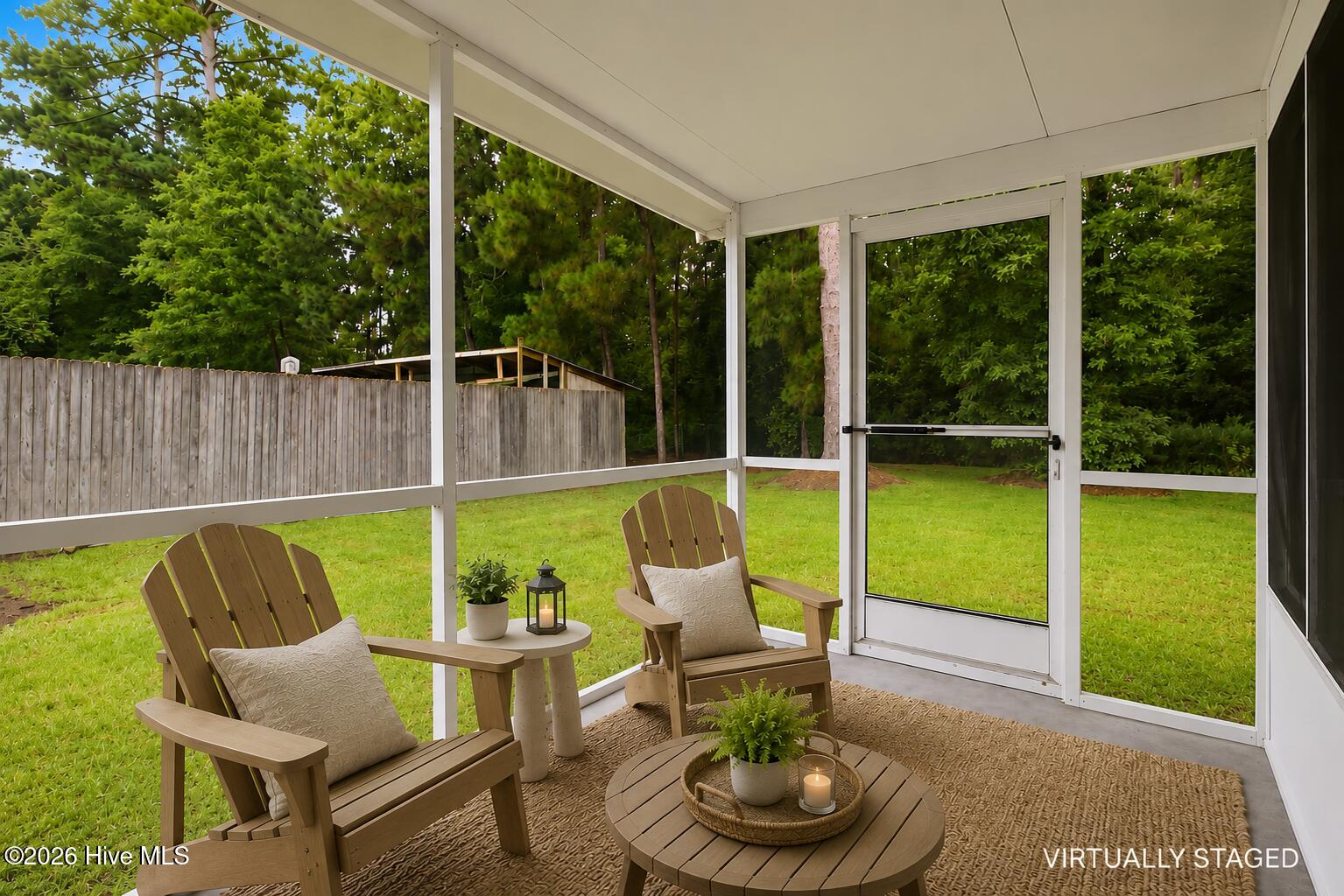 5709 County Line Road New Bern, NC 28562 - Photo 22 of 39 Virtually Staged - Screened Porch