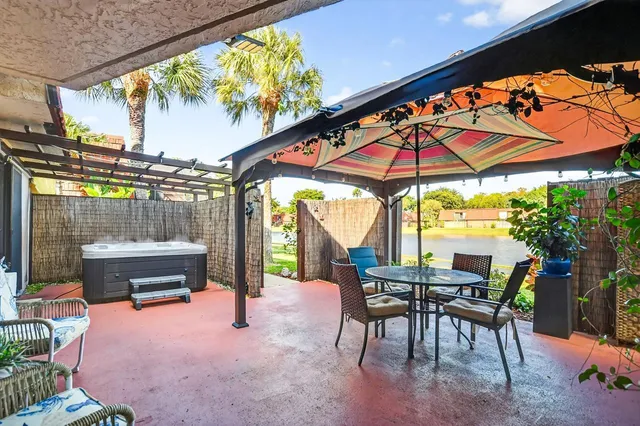 a room with a table and chairs