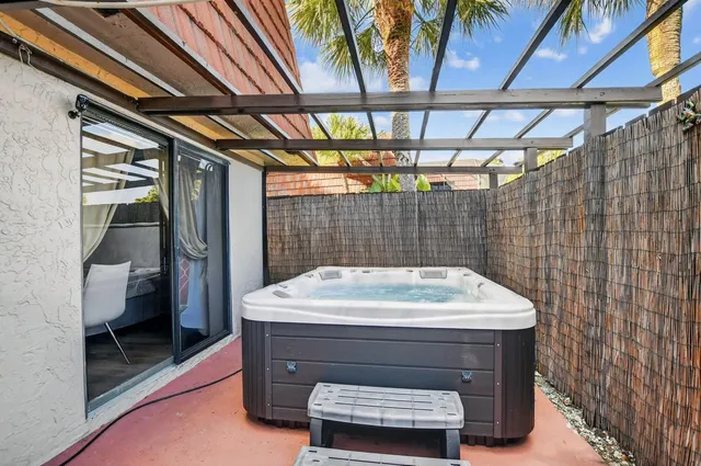 a view of city from a balcony