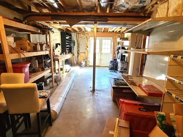 a backyard of a house with lots of trees