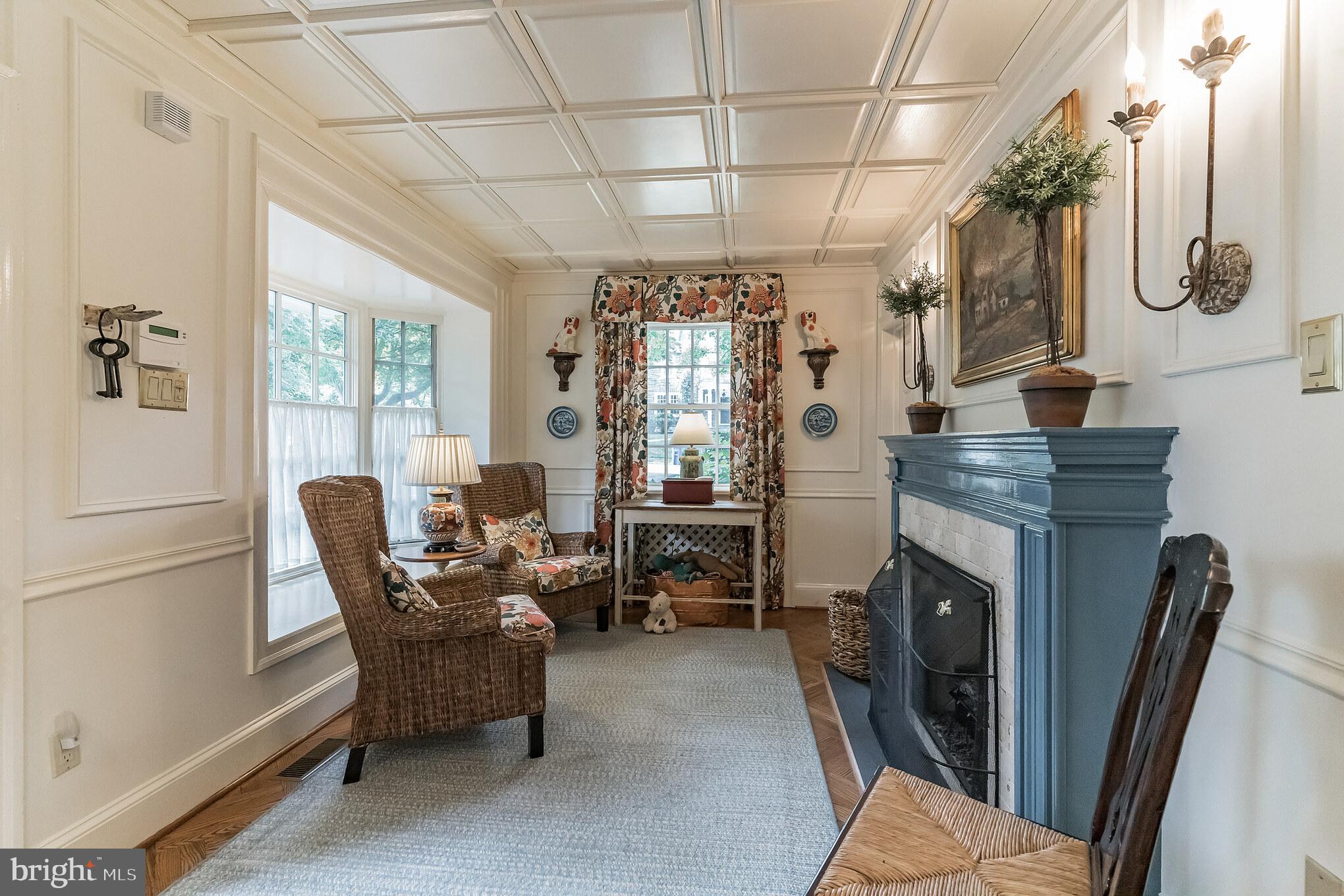 1413 Pepper Road Jenkintown, PA 19046 - Photo 15 of 65 a living room with furniture and a fireplace