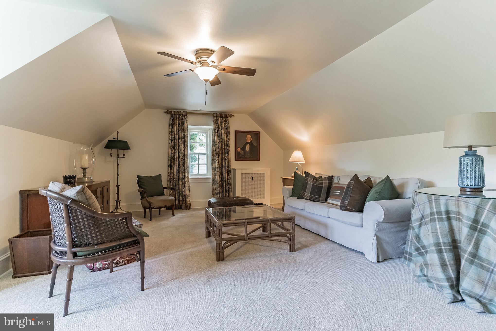 1413 Pepper Road Jenkintown, PA 19046 - Photo 37 of 65 a living room with furniture and a chandelier