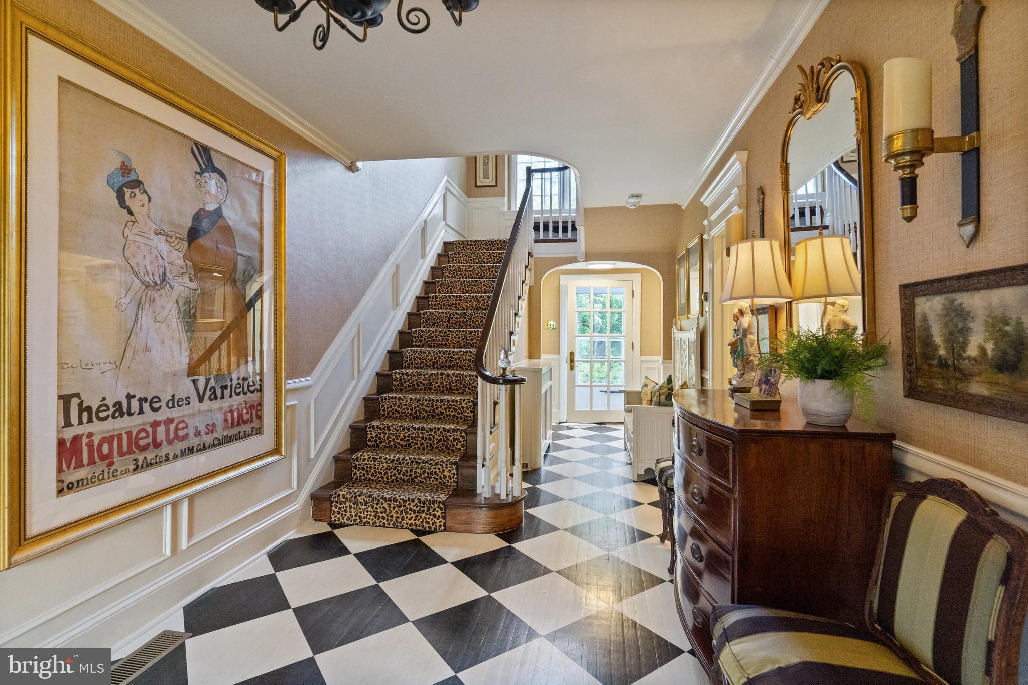 1413 Pepper Road Jenkintown, PA 19046 - Photo 4 of 65 a living room with furniture and a fireplace