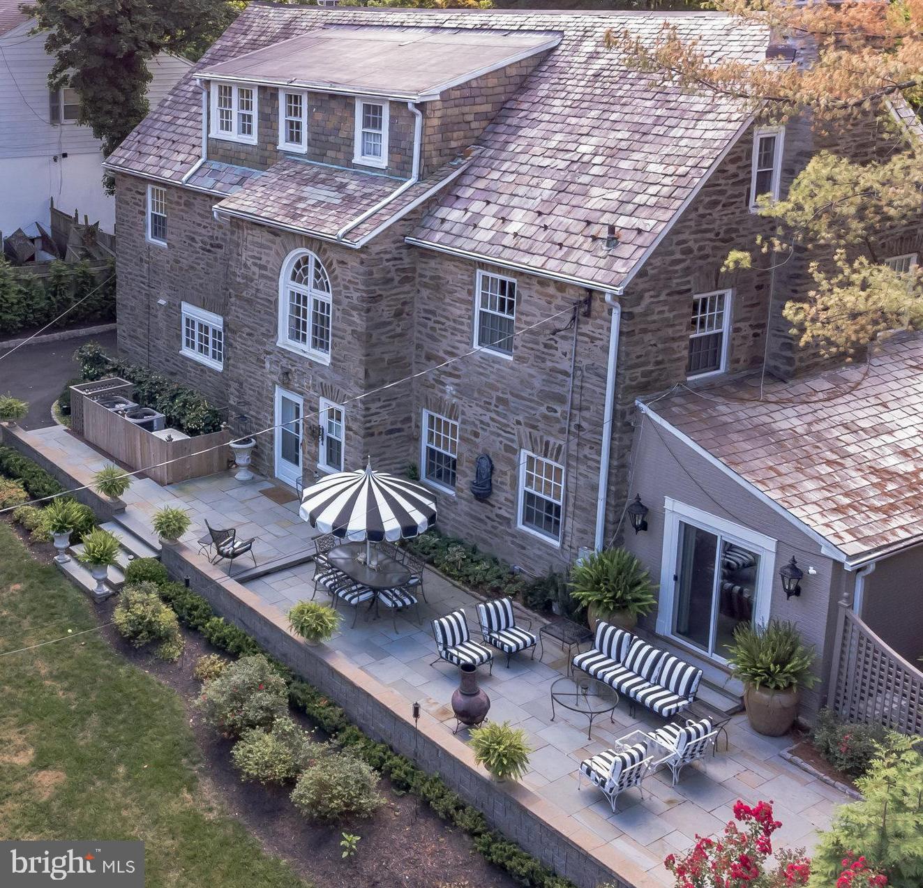 1413 Pepper Road Jenkintown, PA 19046 - Photo 43 of 65 an aerial view of a house with outdoor seating