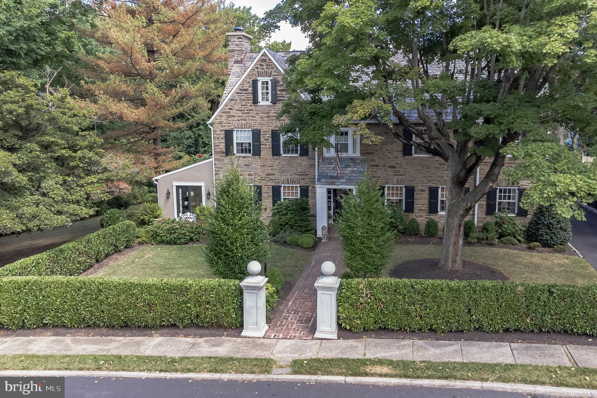 1413 Pepper Road Jenkintown, PA 19046 - Photo 49 of 65 front view of a house with a yard