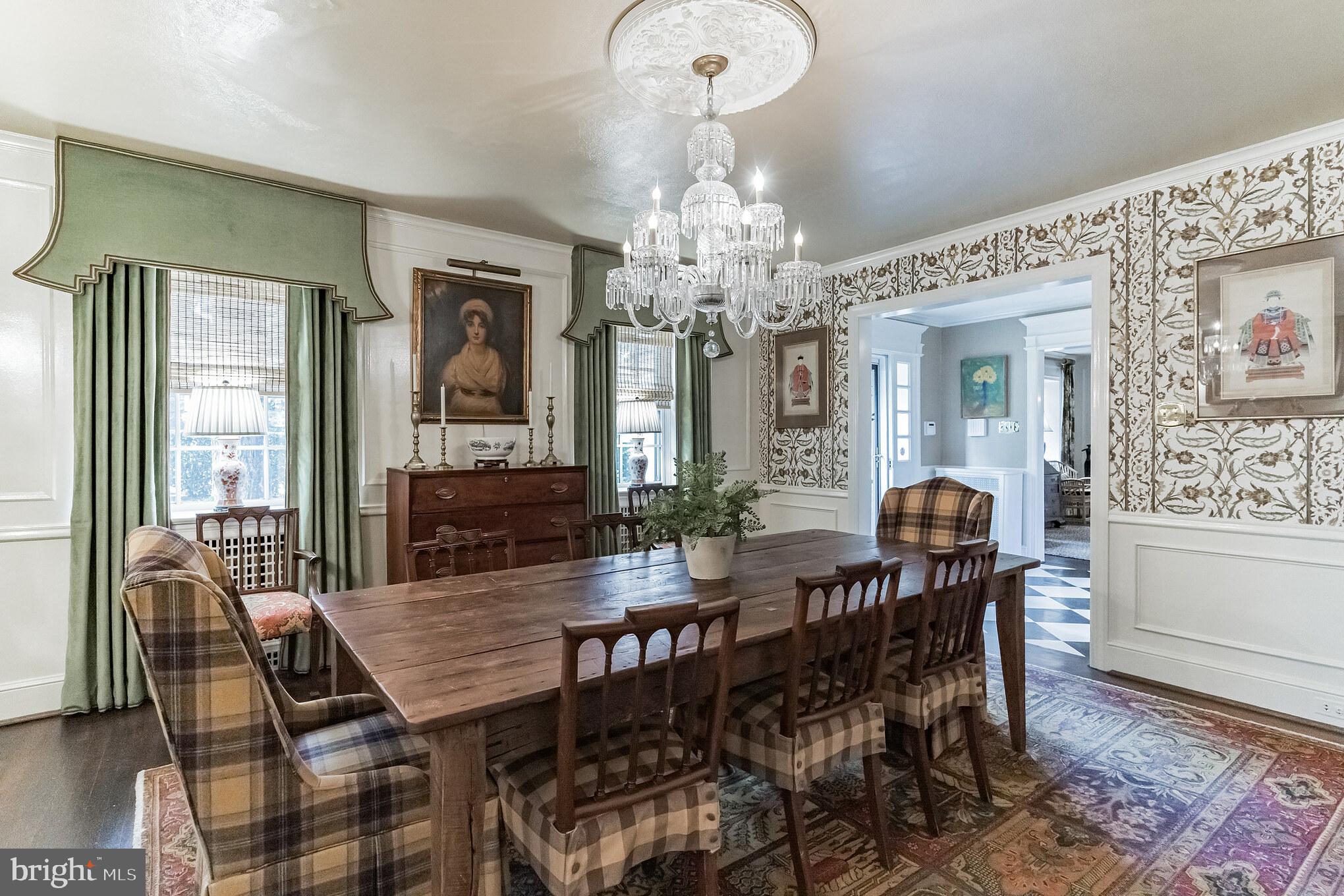 1413 Pepper Road Jenkintown, PA 19046 - Photo 10 of 65 a view of a dining room with furniture window and wooden floor