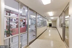 a view of a building on the street