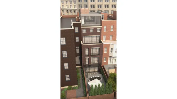 a front view of a building