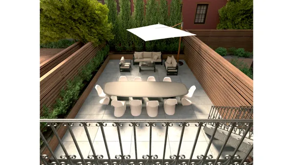 a front view of a building