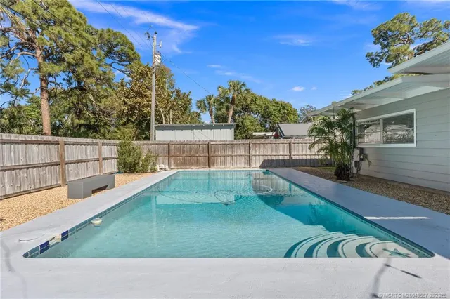 a view of backyard of house