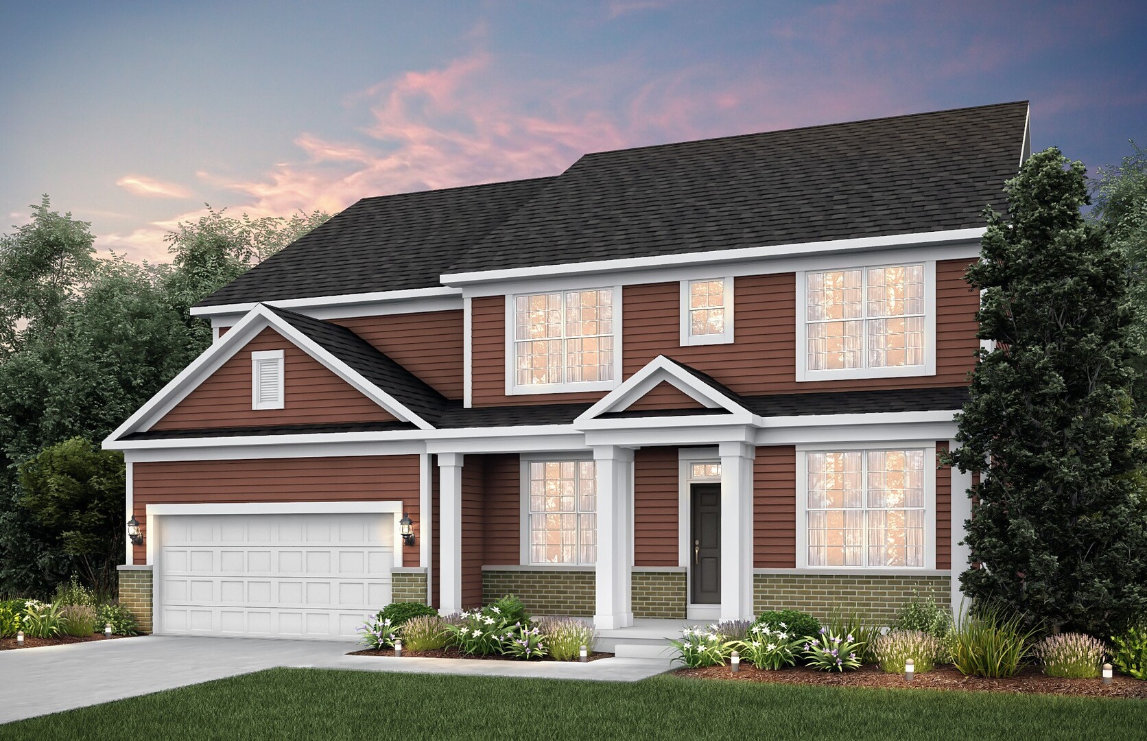 2519 Mallet Court Plainfield, IL 60585 - Photo 2 of 2 a front view of a house with a yard and garage