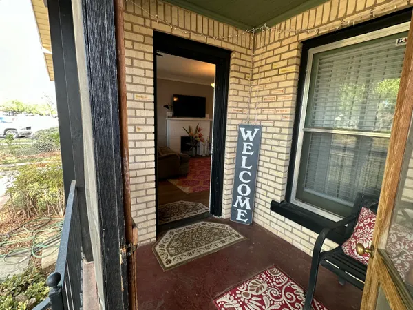 a view of outdoor space deck and living room