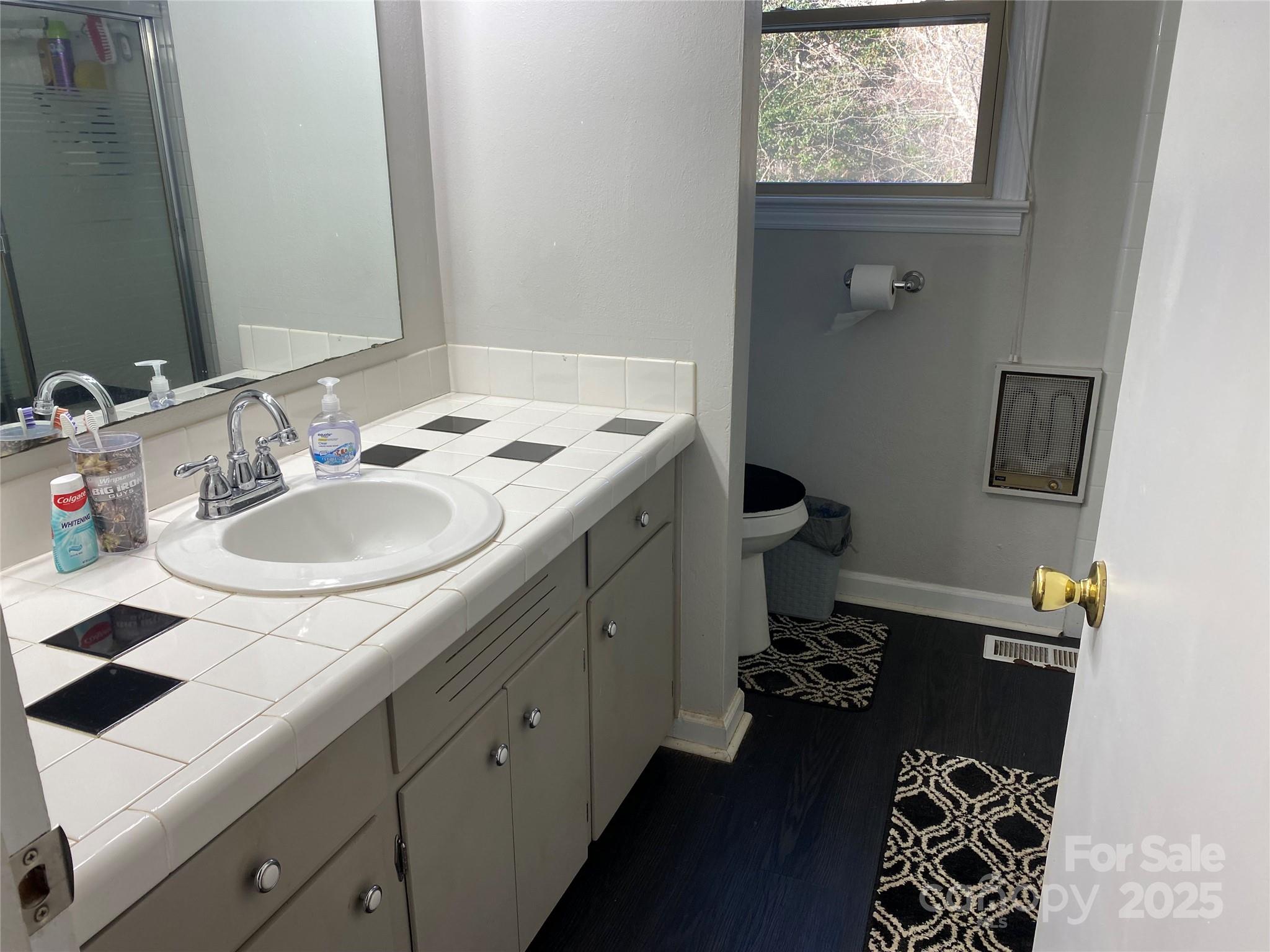 3262 Wilson Heights Drive Hildebran, NC 28637 - Photo 15 of 22 a bathroom with a sink and a mirror