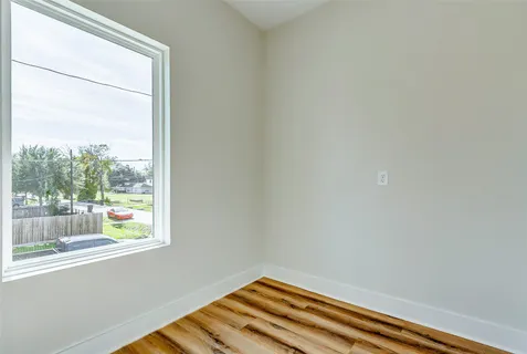 a view of a small space with window