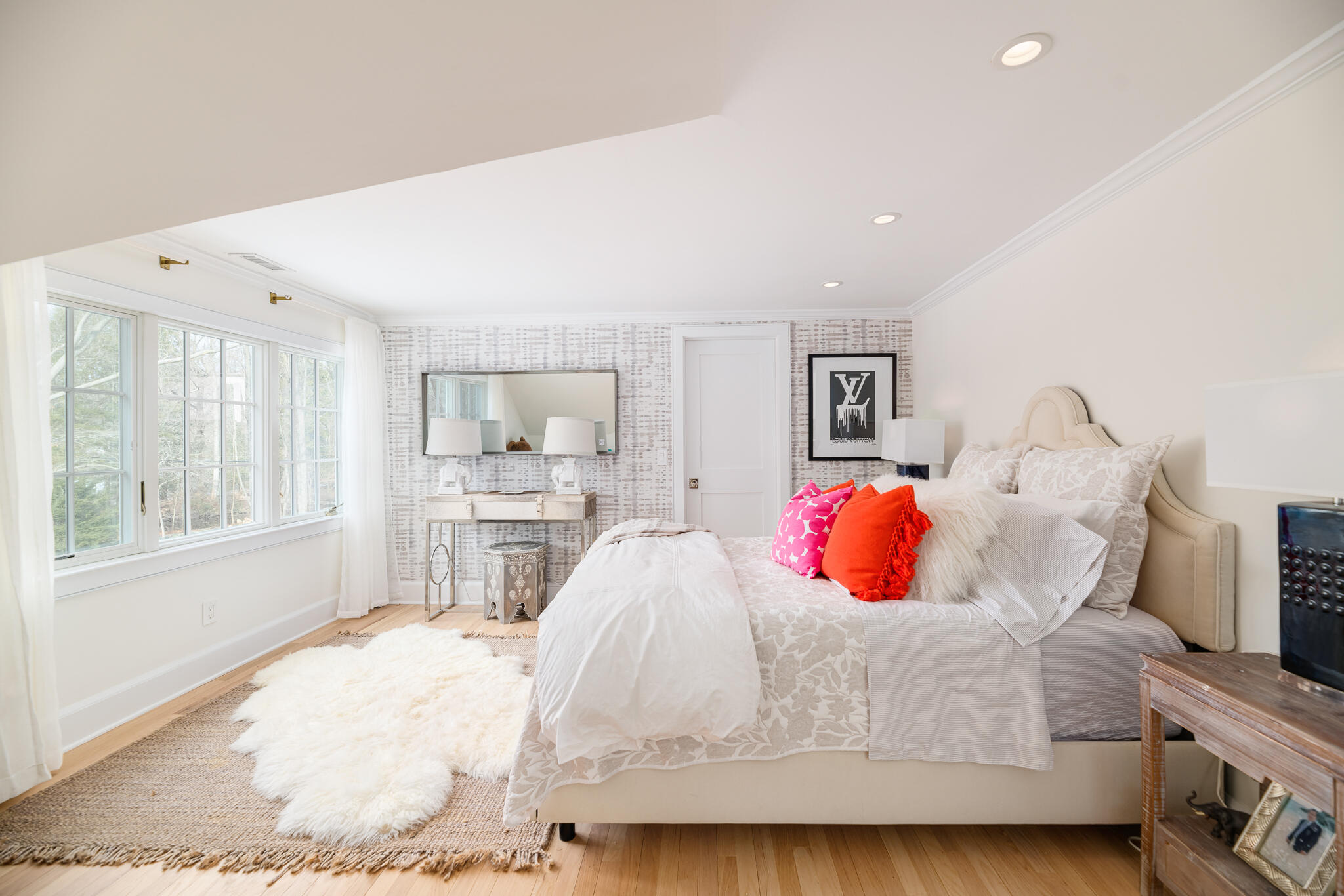 65 Mill Road New Canaan, CT 06840 - Photo 38 of 42 a bedroom with a large bed and a window