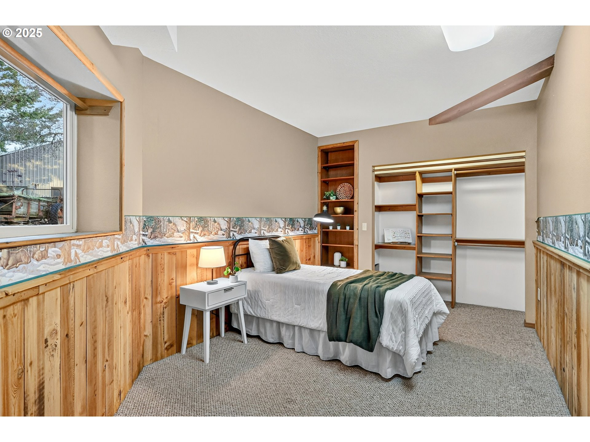 37902 Southeast Porter Road Estacada, OR 97023 - Photo 21 of 48 a bedroom with furniture and a large window