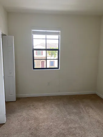 an empty room with a window