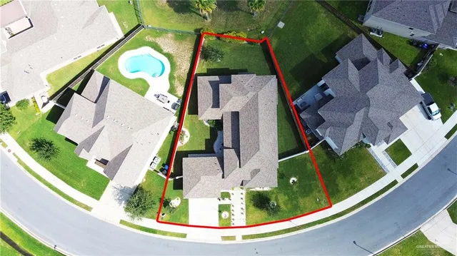 a house view with a garden space