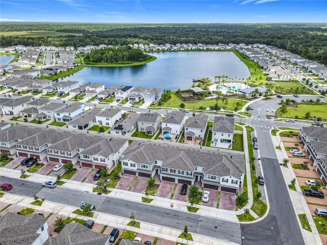 a view of a city with an ocean