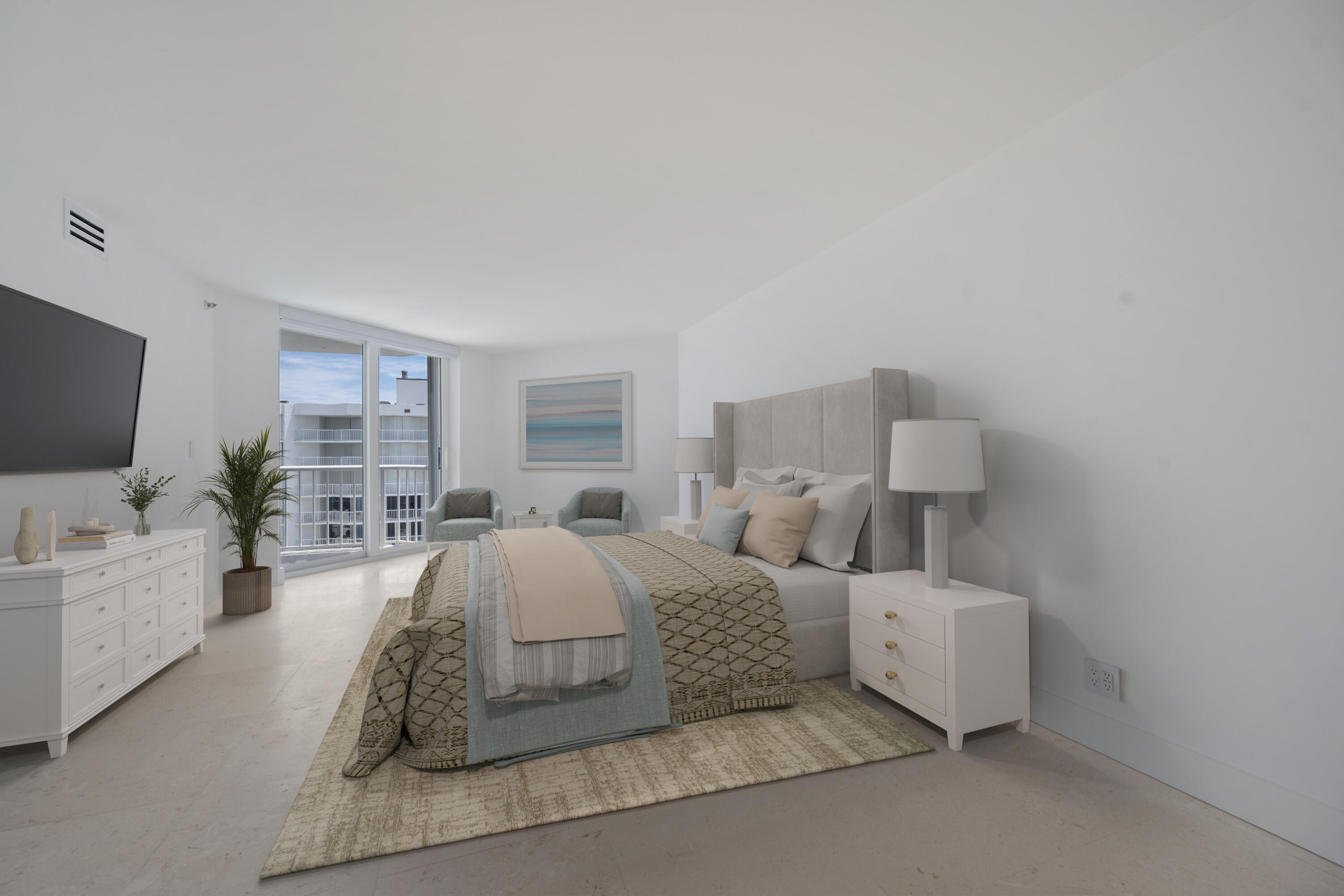 3170 South Ocean Boulevard, Unit 601N Palm Beach, FL 33480 - Photo 16 of 38 Primary Bedroom - Virtually Staged