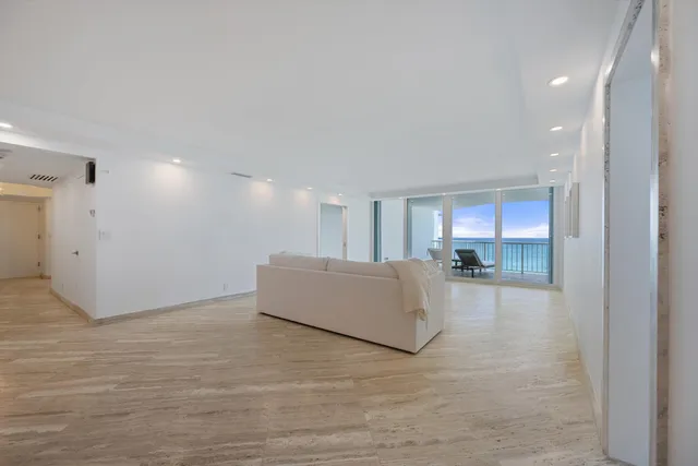 a view of kitchen and living room