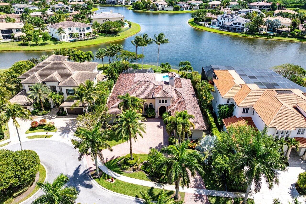 17526 Grand Este Way Boca Raton, FL 33496 - Photo 40 of 58 an aerial view of a house with a lake view