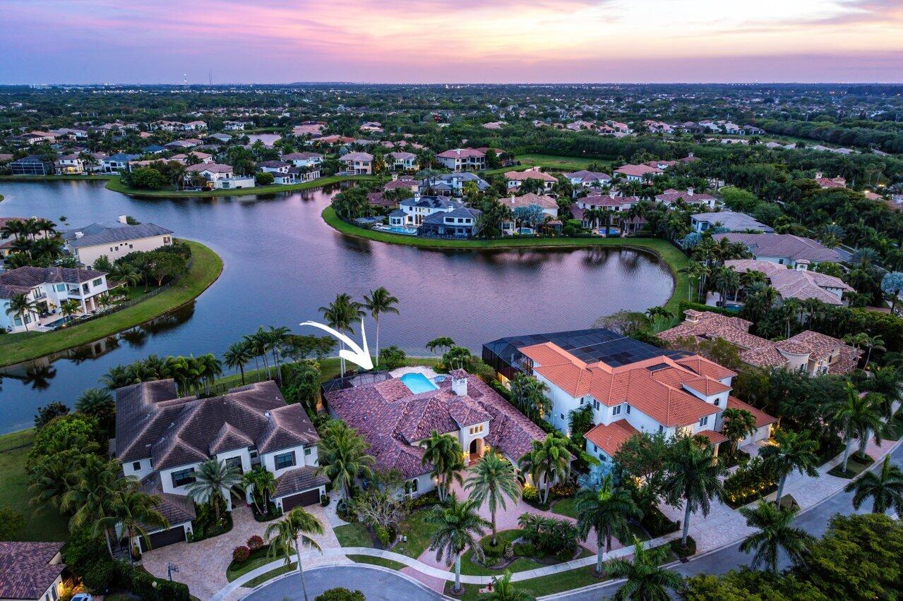17526 Grand Este Way Boca Raton, FL 33496 - Photo 58 of 58 an aerial view of lake residential house with swimming pool and outdoor space