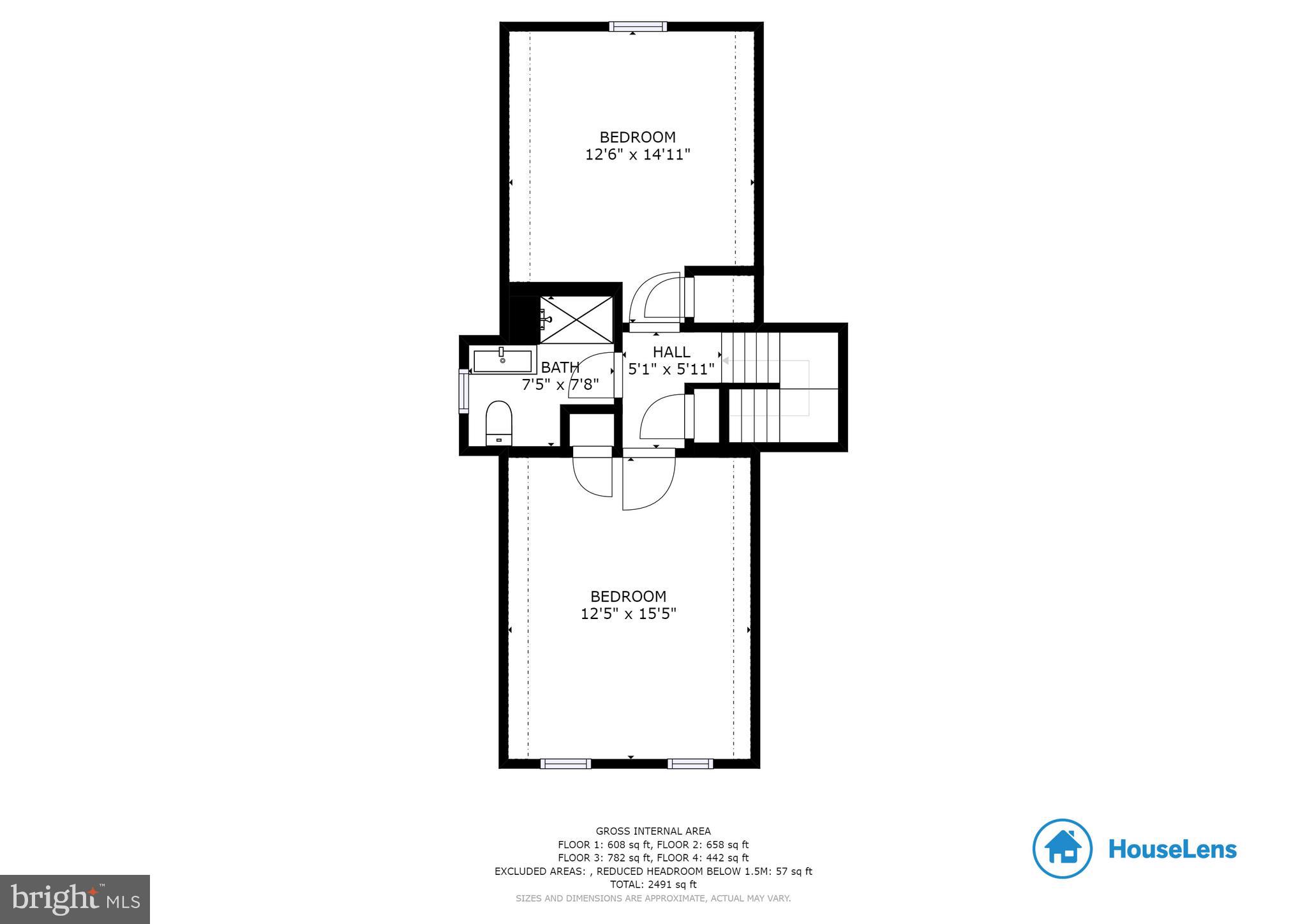 221 Hopkins Road Baltimore, MD 21212 - Photo 45 of 47 3rd floor / upper 2 floor plan