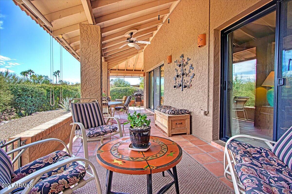 18613 Poco Vista Rio Verde, AZ 85263 - Photo 3 of 34 Large wraparound covered patio