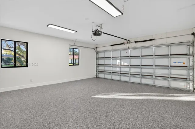 a view of a garage room