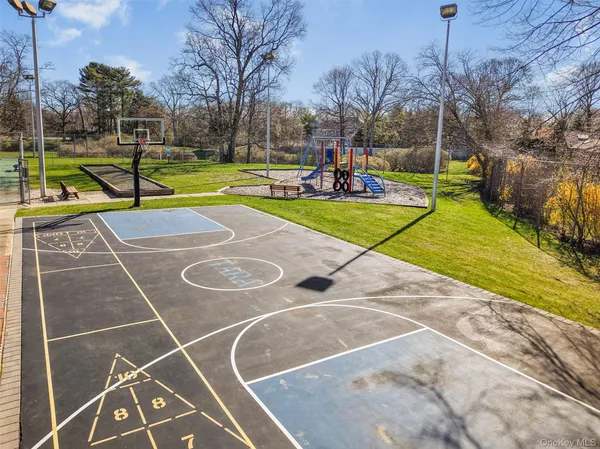 a view of a basketball court