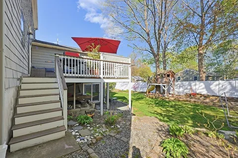 a view of a house with a patio