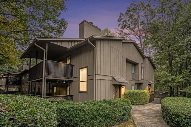 a front view of a house with balcony