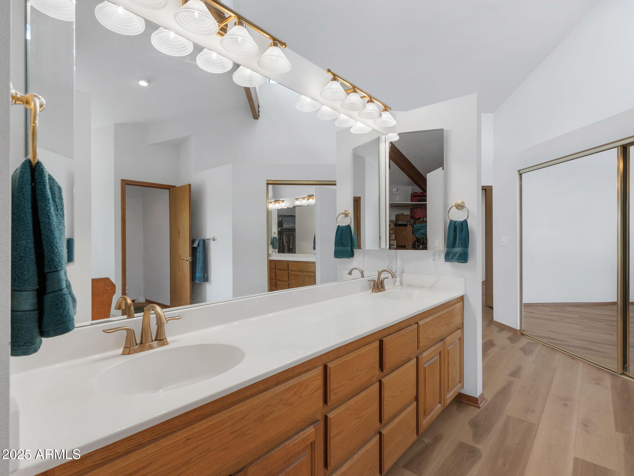 1111 South Sutton Road Payson, AZ 85541 - Photo 23 of 50 a spacious bathroom with a double vanity sink and a mirror
