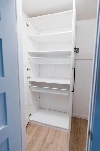 a close view of closet