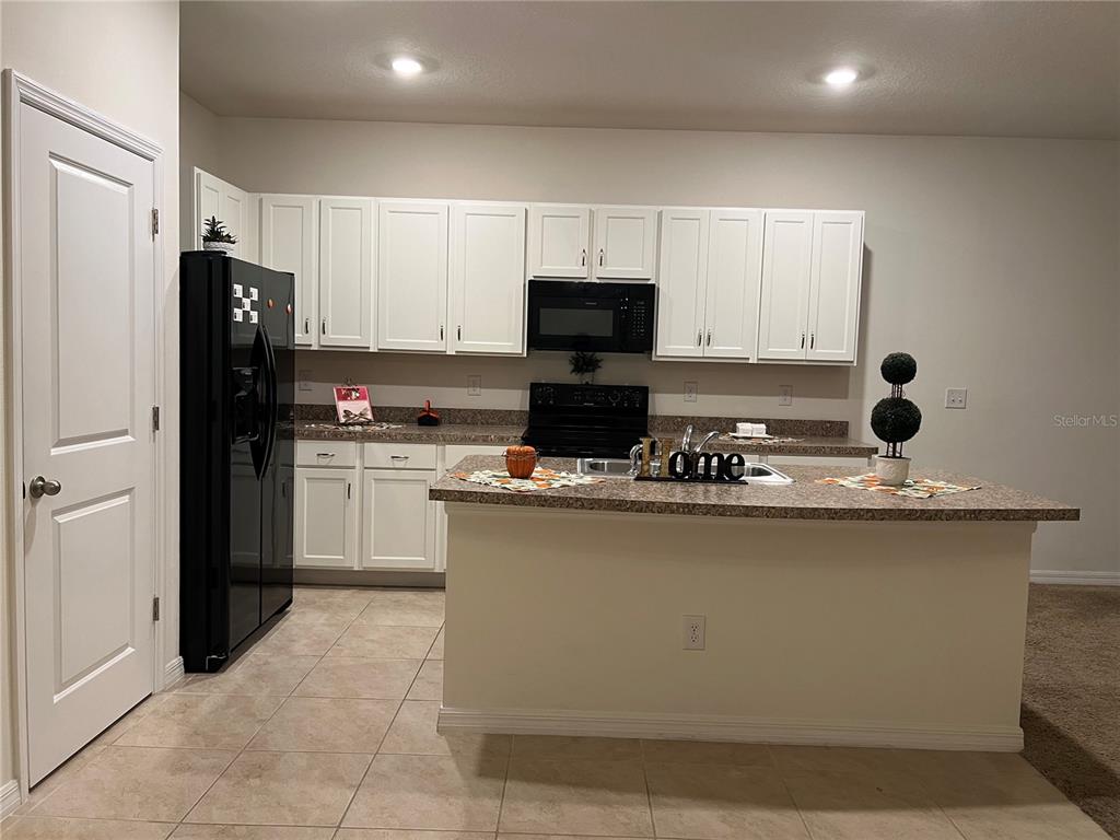 3816 Vignoble Lane Brandon, FL 33511 - Photo 6 of 21 a kitchen with a sink a refrigerator and cabinets
