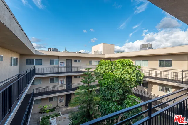 aerial view of a house with large windows