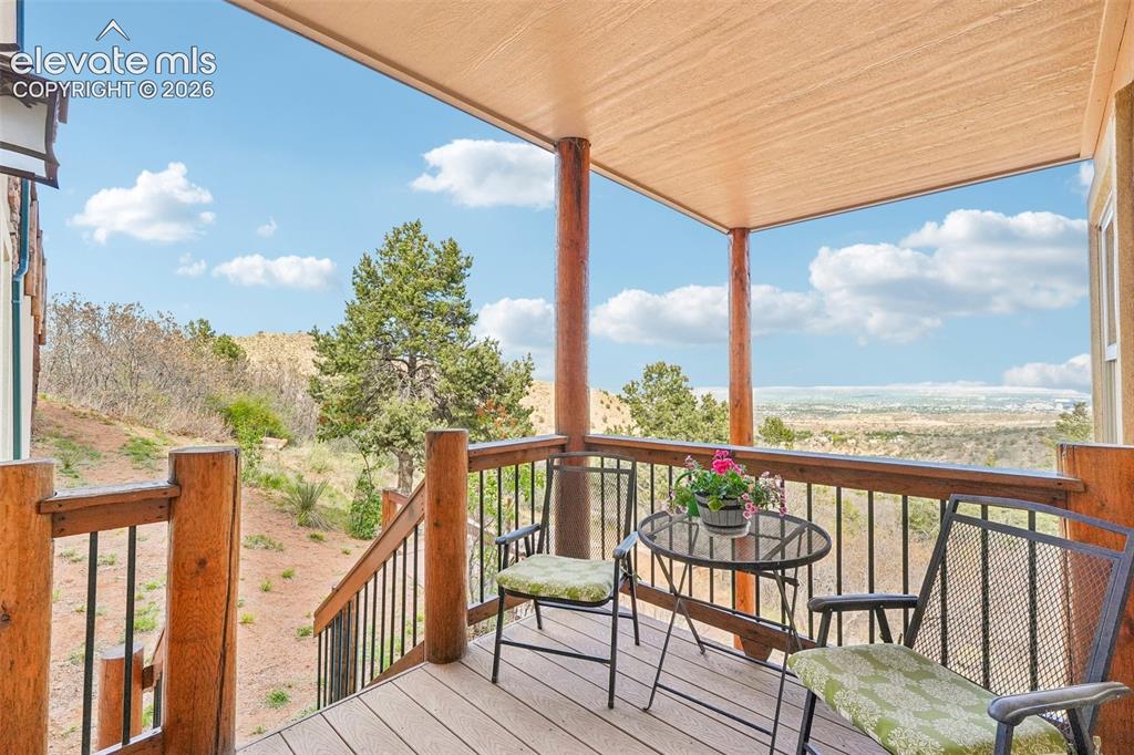 858 Oak Ridge Road Manitou Springs, CO 80829 - Photo 34 of 50 Private walk out deck off bedroom 2/In-law suite