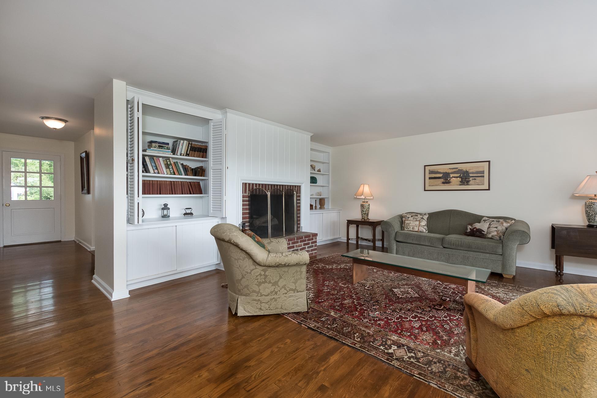 1040 Mercer Road Princeton, NJ 08540 - Photo 7 of 44 Living Room With Built In Bookshelves
