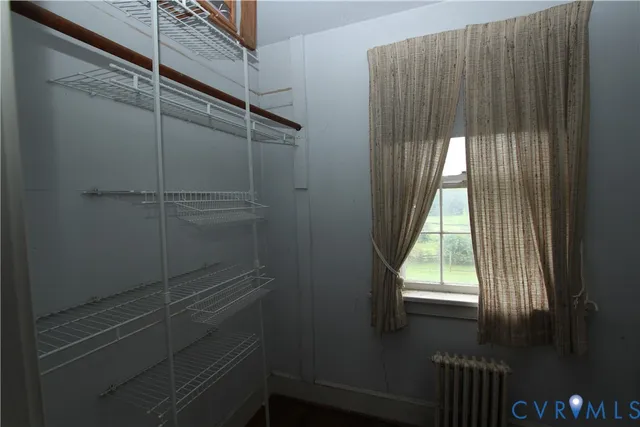 a bathroom with a window