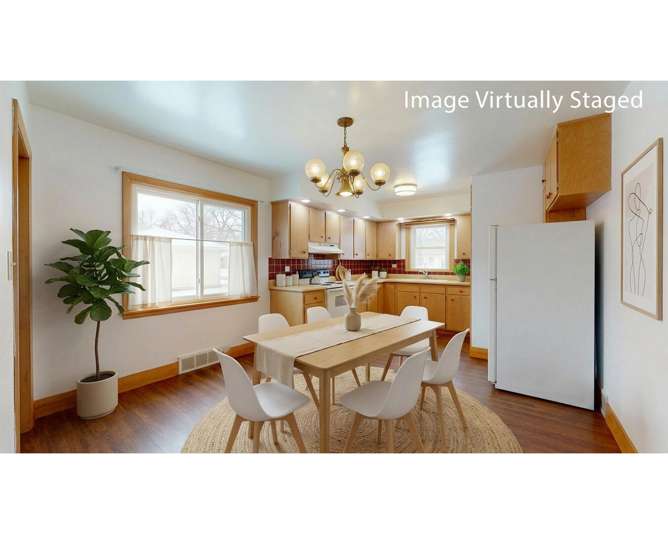 1525 George Street Manitowoc, WI 54220 - Photo 7 of 29 Kitchen view1, Virtually Staged