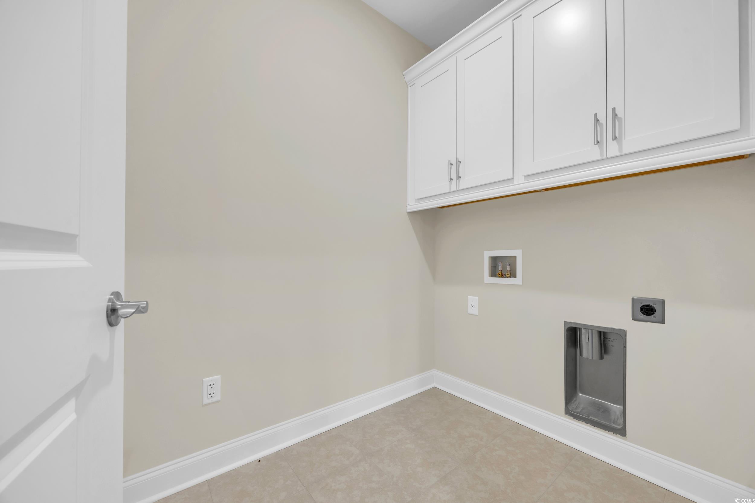 547 Beckham Court Murrells Inlet, SC 29576 - Photo 16 of 40 Laundry area with cabinets, washer hookup, and ele