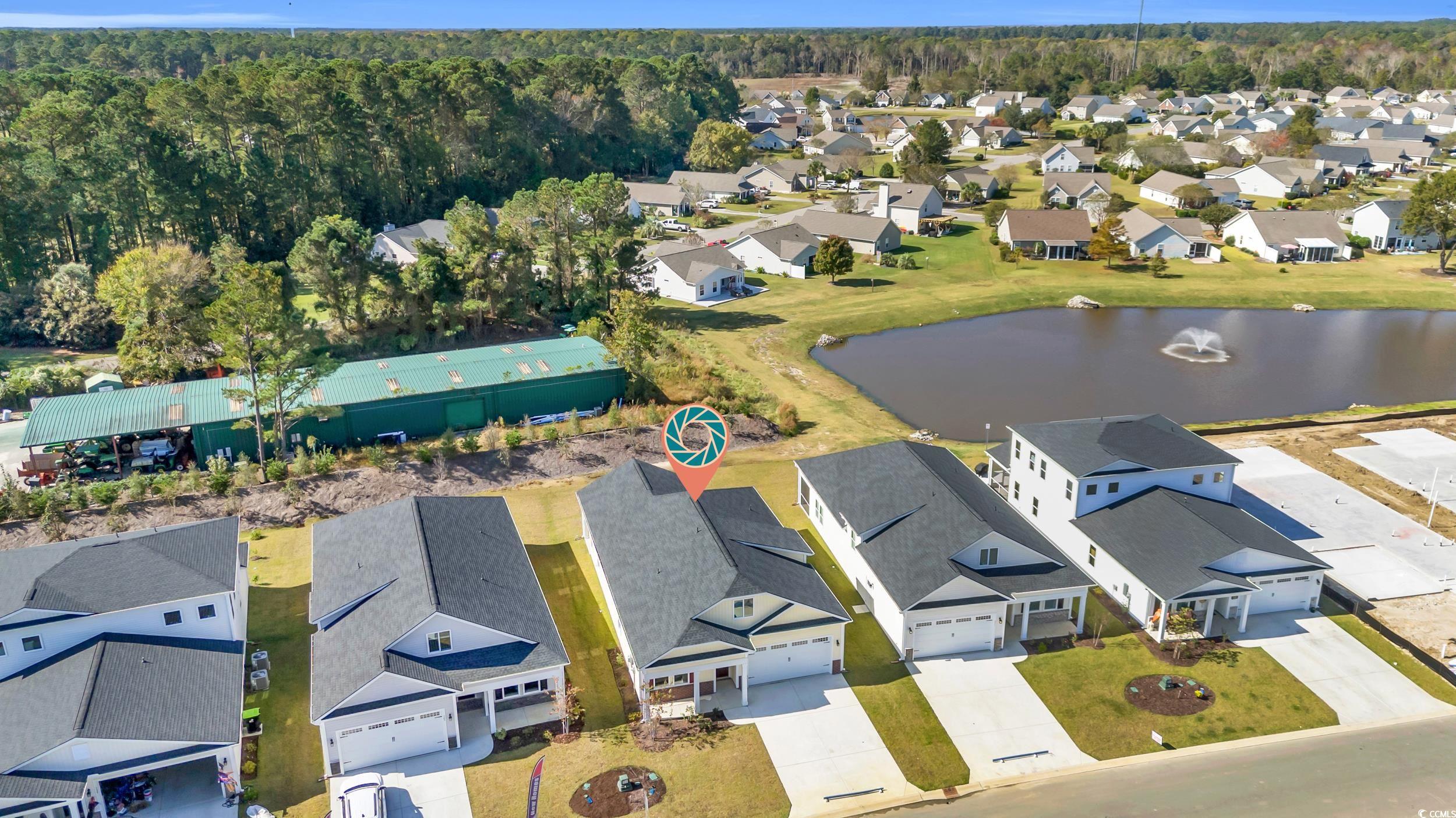 547 Beckham Court Murrells Inlet, SC 29576 - Photo 25 of 40 Aerial view with a water view