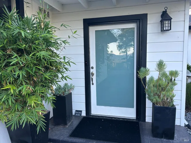 a view of front door