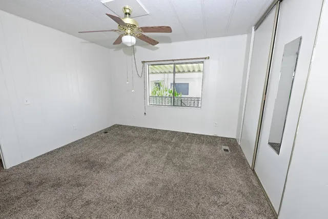 an empty room with a window