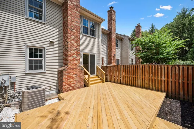 a view of a wooden deck