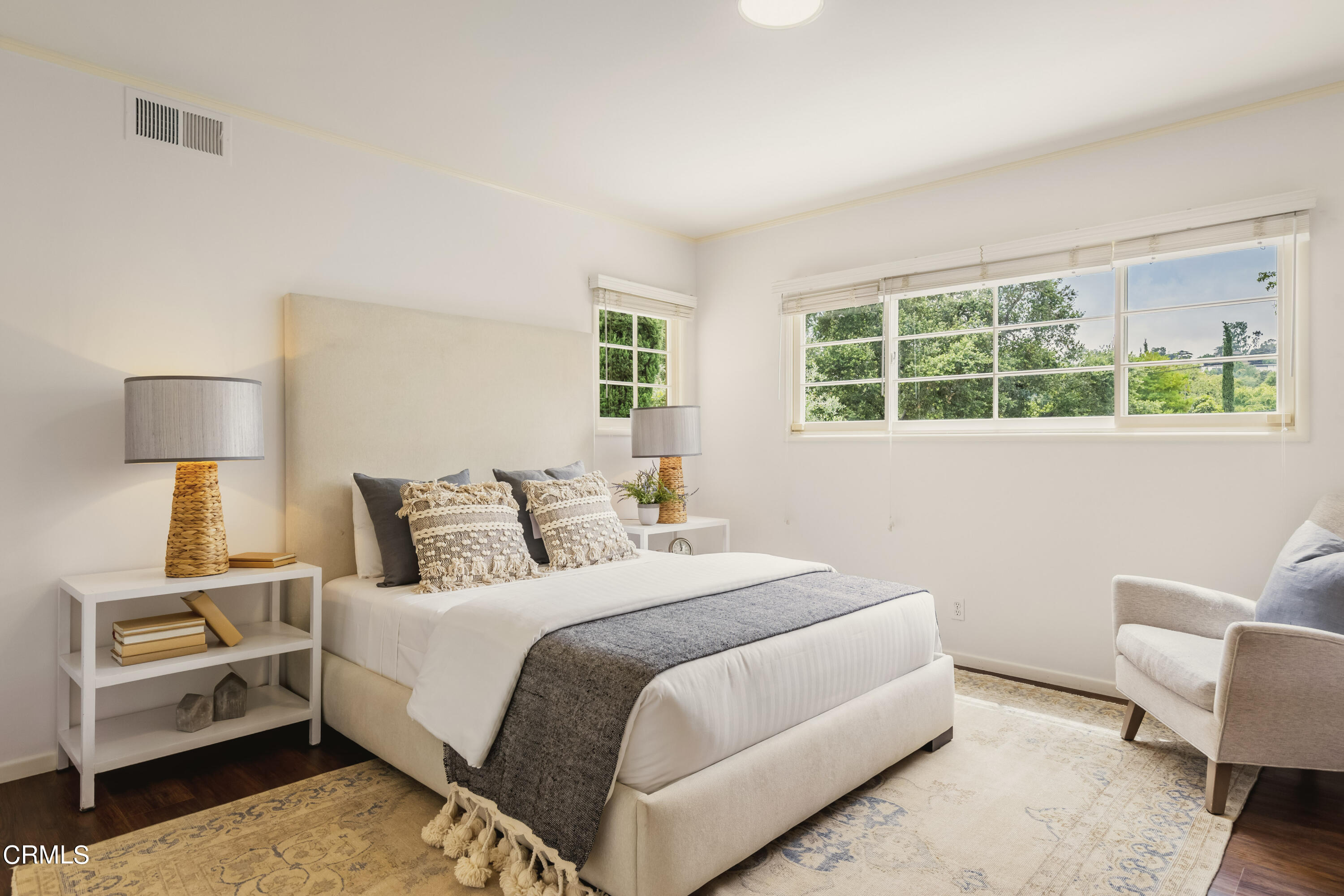 1100 Hermosa Road Pasadena, CA 91105 - Photo 13 of 17 a bedroom with a bed and a couch