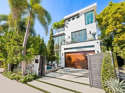 a view of building with tree s